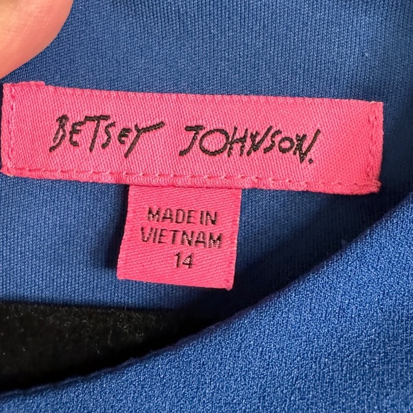 Betsey Johnson Blue Puff Sleeve Sheath Dress ocean blue size 14 - Picture 5 of 13